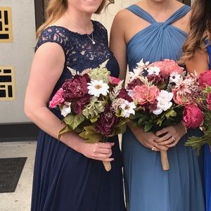 Steel blue bridesmaid dress - No alterations!